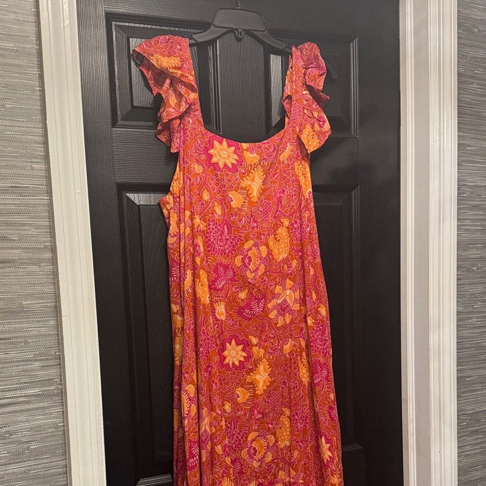 House of Harlow 1960 Floral Ruffle Maxi Dress